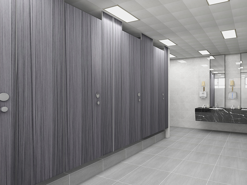 鐵灰織木色衛生間隔斷