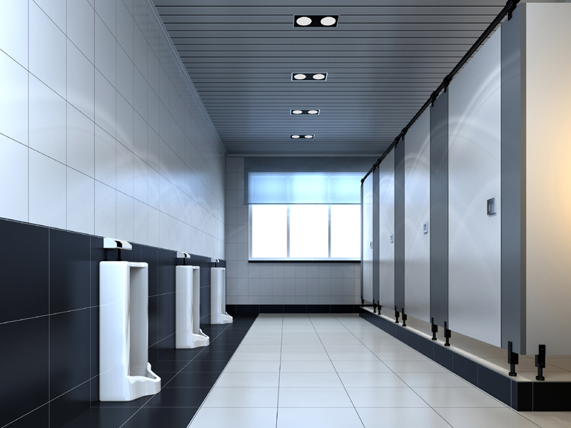 灰白撞色全鋁蜂窩板-衛(wèi)生間隔斷